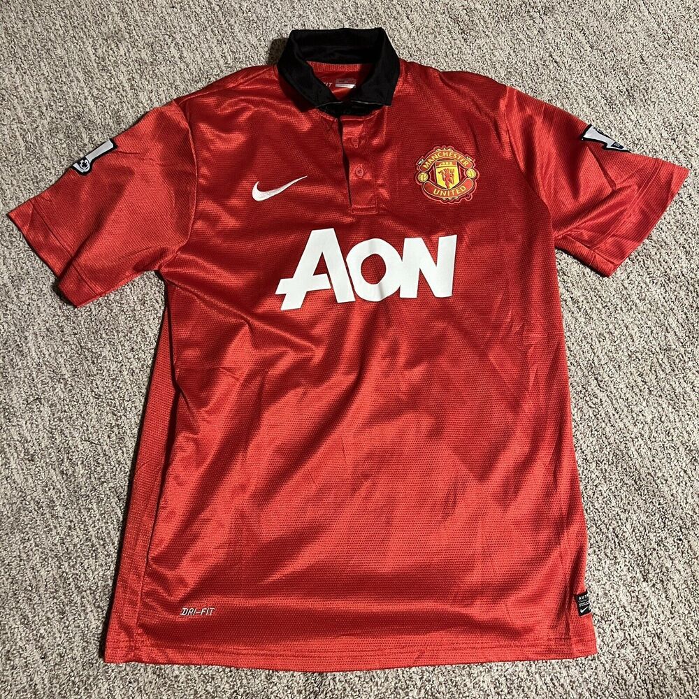 Vintage Nike Manchester United #23 Cleverley Home Football Shirt Jersey Size XXL
